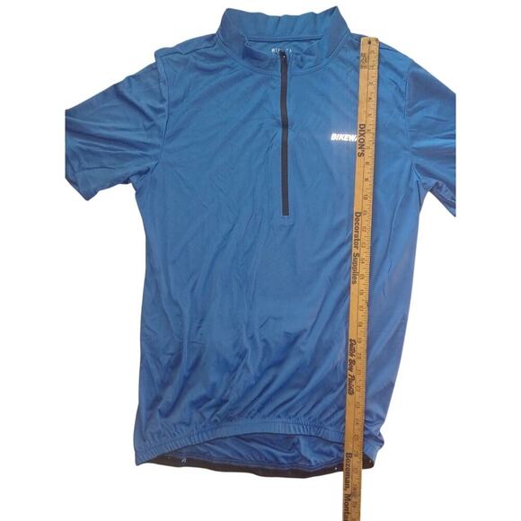 Bikewa Cycling Shirt Mens Large Blue Short sleeve Quarterzip Cycling - Picture 4 of 6